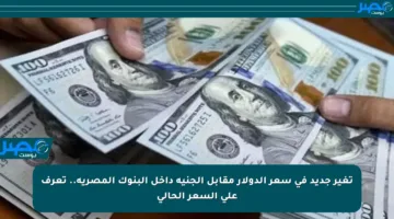 تغير جديد في سعر الدولار مقابل الجنيه داخل البنوك المصرية.. تعرف على السعر الحالي